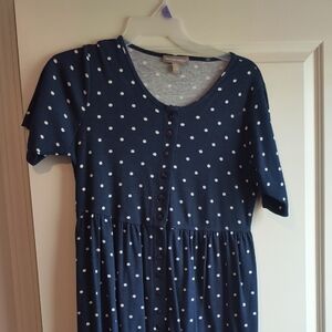 Old Navy Navy Blue Polka Dot Dress